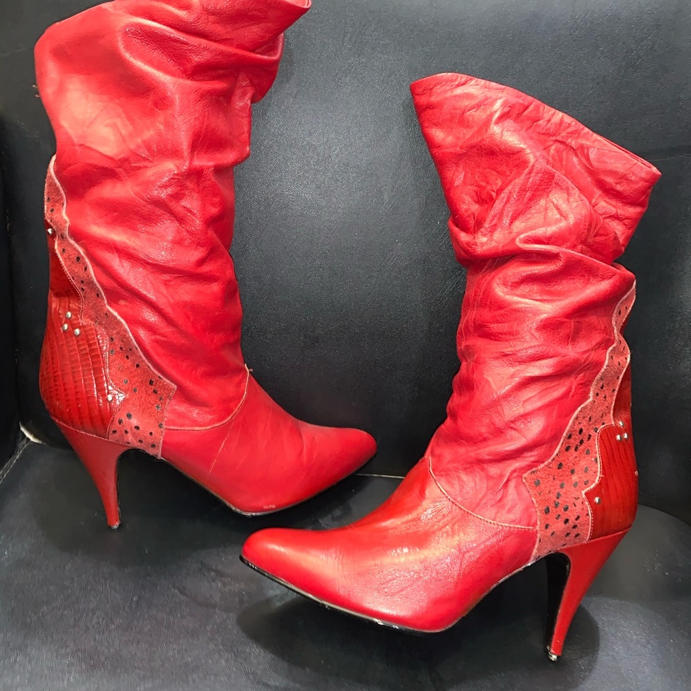 vintage red hot boots - Picture 2 of 7